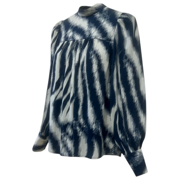 MAISON D'AMELIE PARIS - BLUE/BEIGE BLOUSE - XS - Picture 1 of 4
